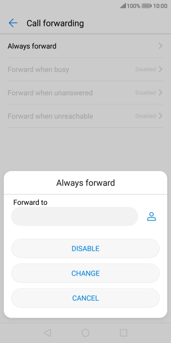 Press DISABLE.