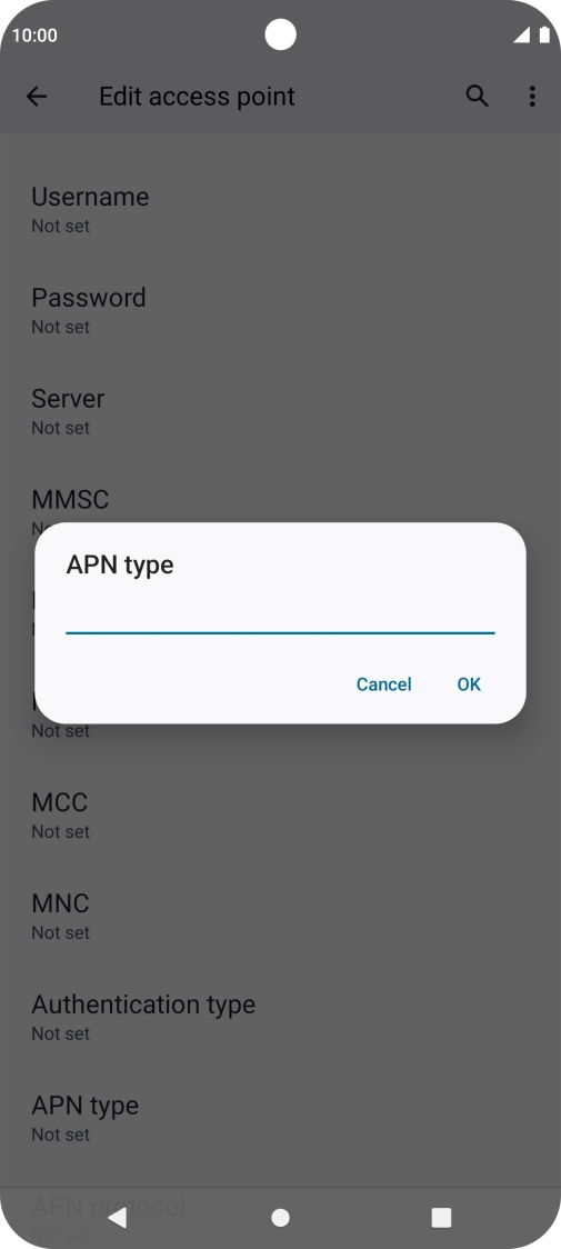 Key in mms and press OK.
