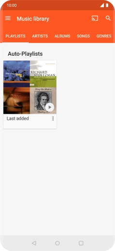 Press the required category and go to the required audio file.