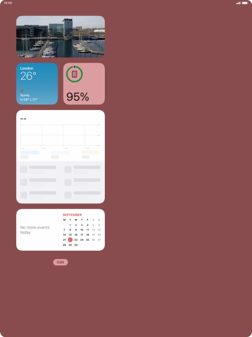 Press and hold the required Widget Stack.