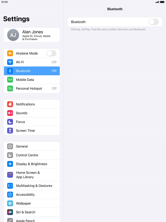 Press the indicator next to 