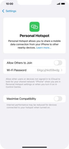 Press Wi-Fi Password and key in the required password.
