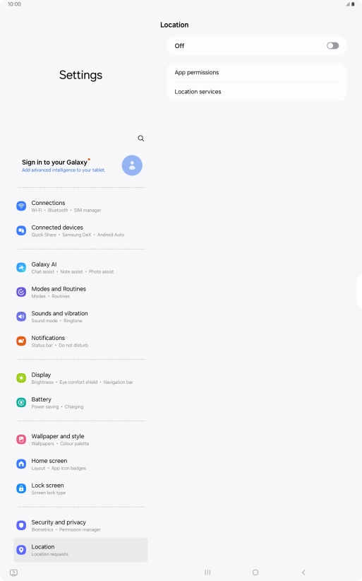 Press the indicator to turn the function on or off.