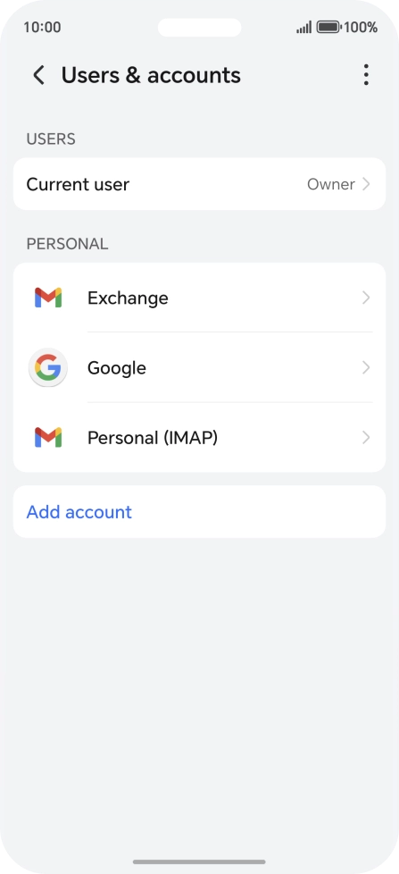 Press the menu icon.