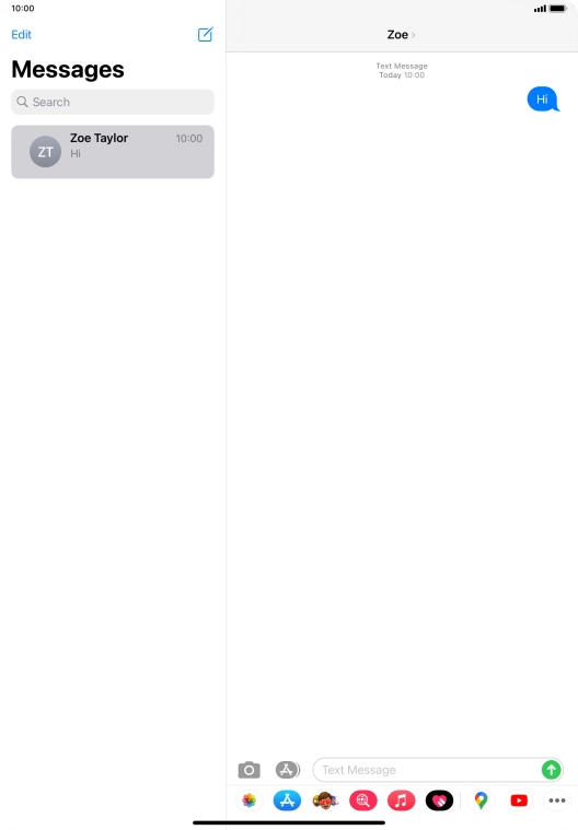 Slide your finger upwards starting from the bottom of the screen to return to the home screen.