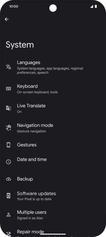 Press Software updates. If a new software version is available, it's displayed. Follow the instructions on the screen to update the phone software.