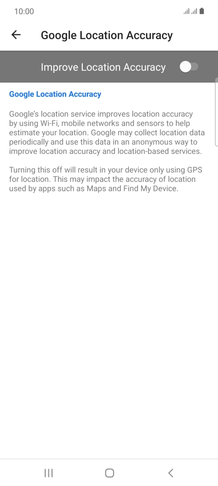 If you press the indicator next to 