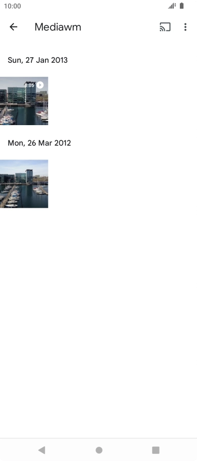 Press and hold any picture or video clip.