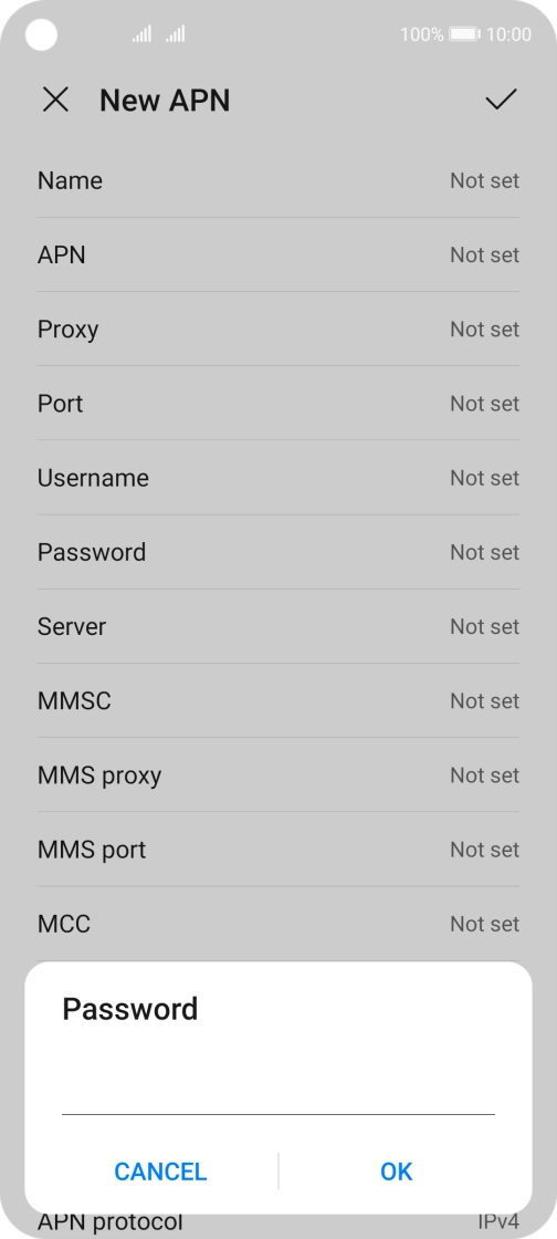 Key in secure and press OK.