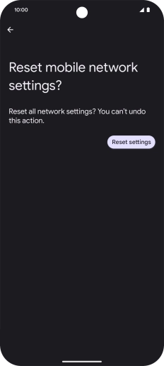Press Reset settings.