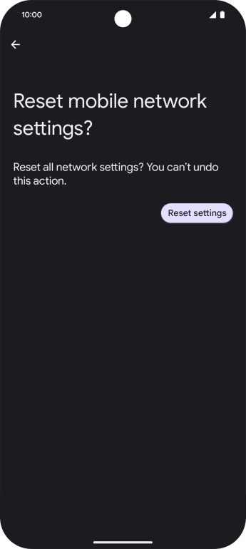 Press Reset settings.