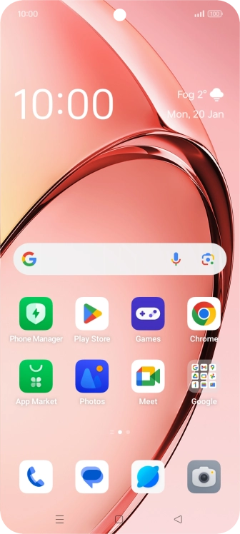 When the phone is turned on, you can always see the battery power level. The larger the coloured section of the battery icon, the more remaining battery power.