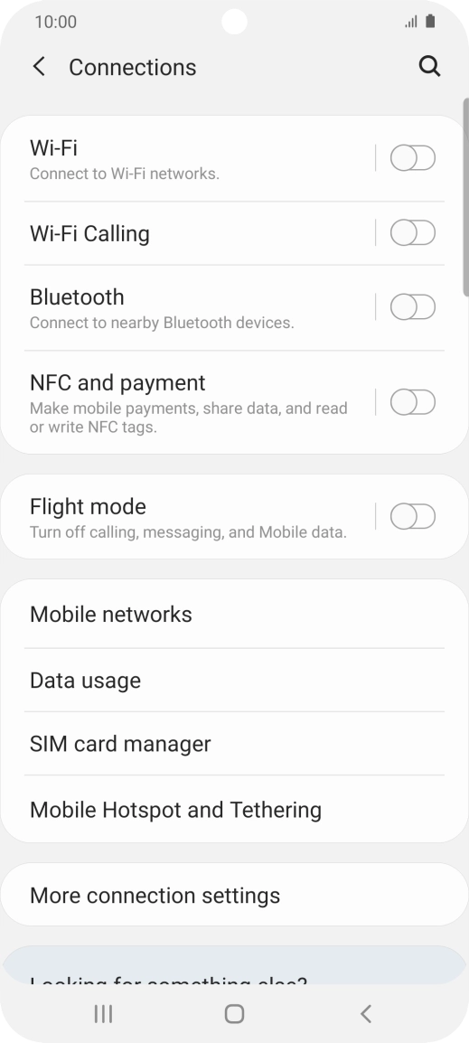 Press Mobile networks.