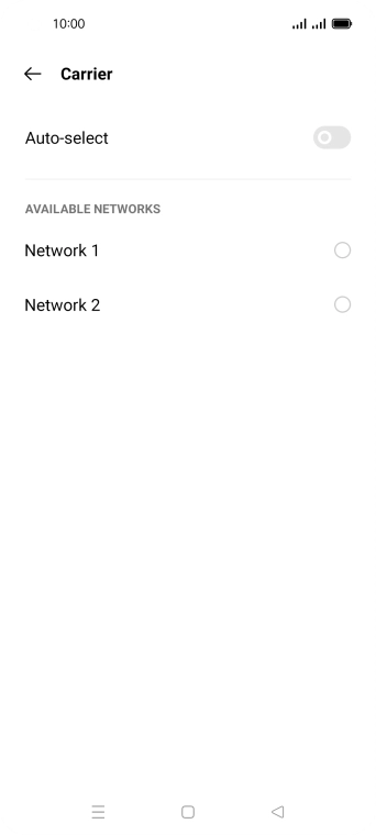 Press the required network.