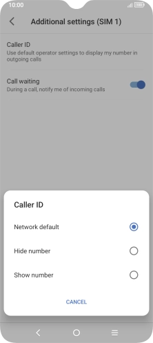 Press Show number to turn on caller identification.
