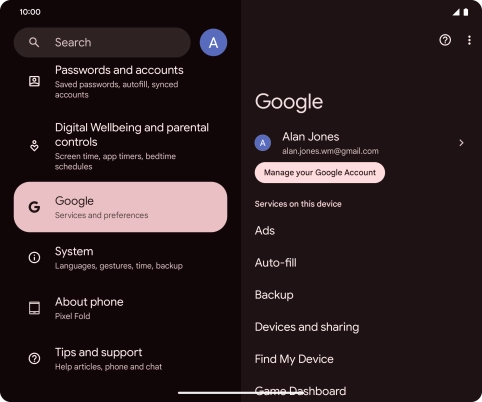 Press Find My Device.
