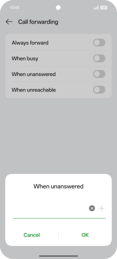 Key in +447953222222 and press OK.