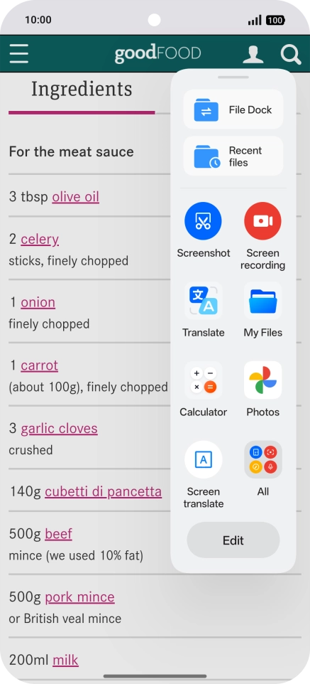 Press Screen translate.