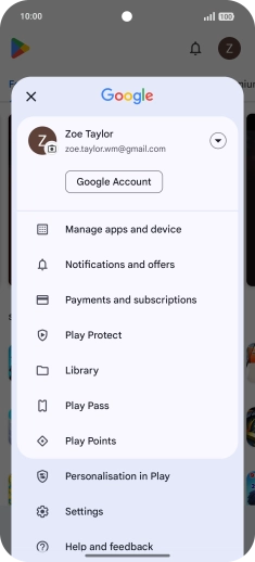 Press Manage apps and device.