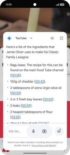 The answer from Gemini to your question is displayed.