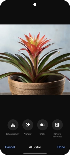 Press the required setting and follow the instructions on the screen to use the selected function.