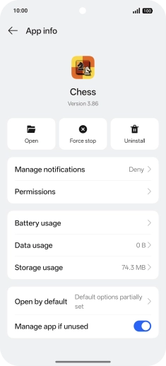Press Storage usage.