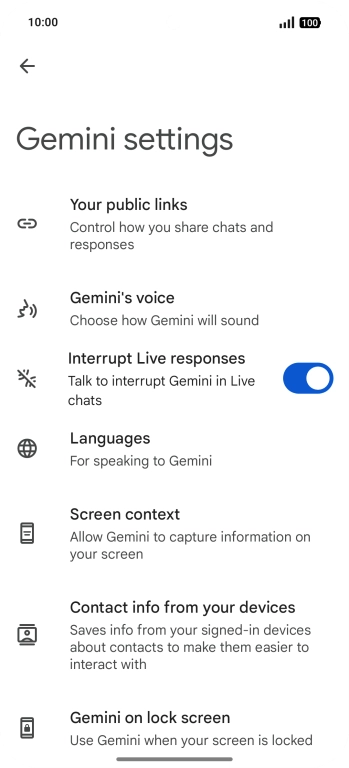 Follow the instructions on the screen to select the required settings.