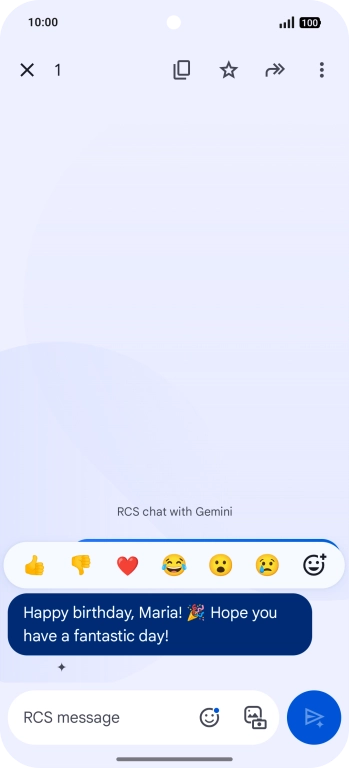 Press and hold the text suggestion from Gemini. Follow the instructions on the screen to use the text suggestion.
