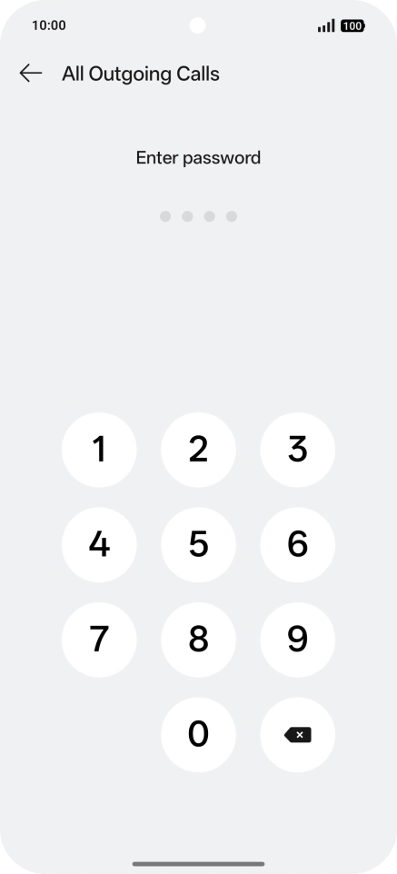 Key in your barring password.