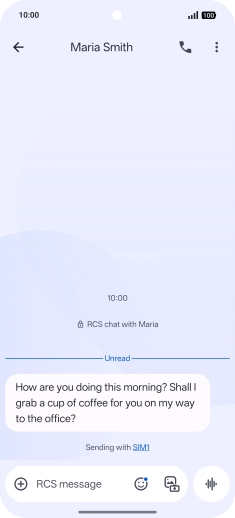 Select an existing conversation or create a new message and slide your finger left starting from the top right side of the screen.