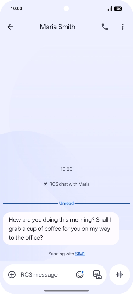 Select an existing conversation or create a new message and slide your finger left starting from the top right side of the screen.