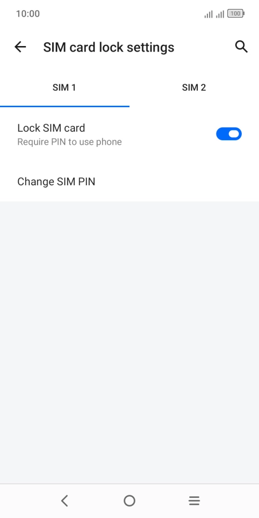 Press the required SIM.