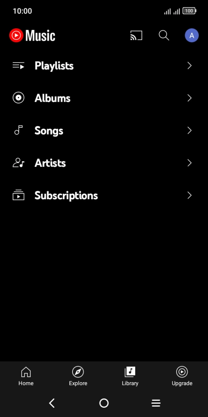 Press the required category and go to the required audio file.
