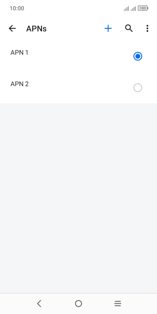 Press the field next to the data connection to activate it.