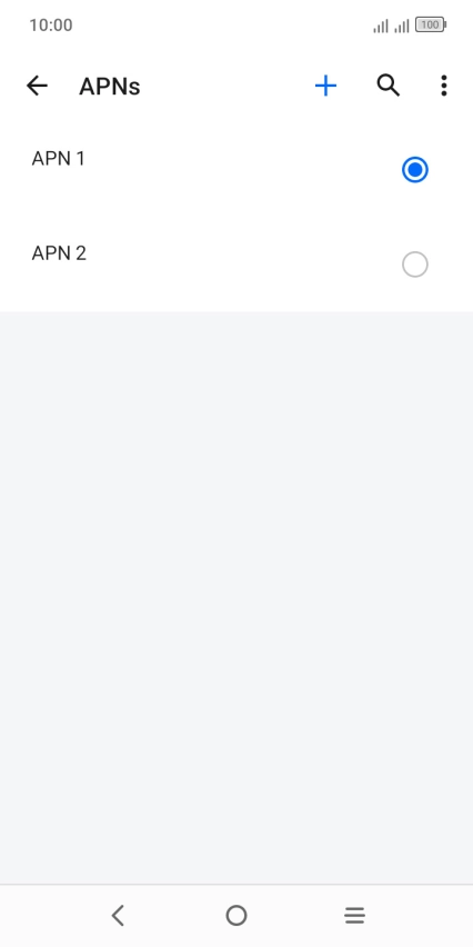 Press the field next to the data connection to activate it.