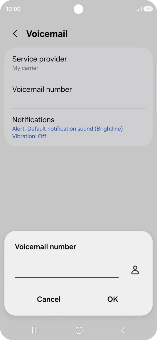 Key in +447953222222 and press OK.