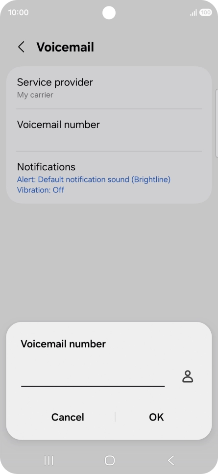 Key in +447953222222 and press OK.