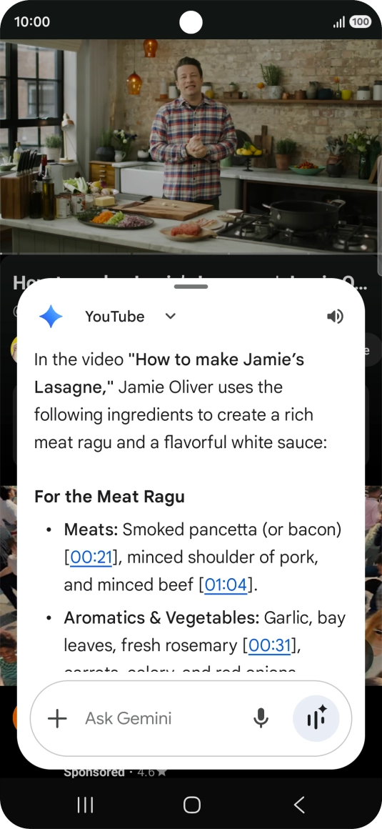 The answer from Gemini to your question is displayed.