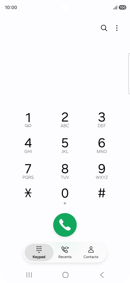 Press the menu icon.