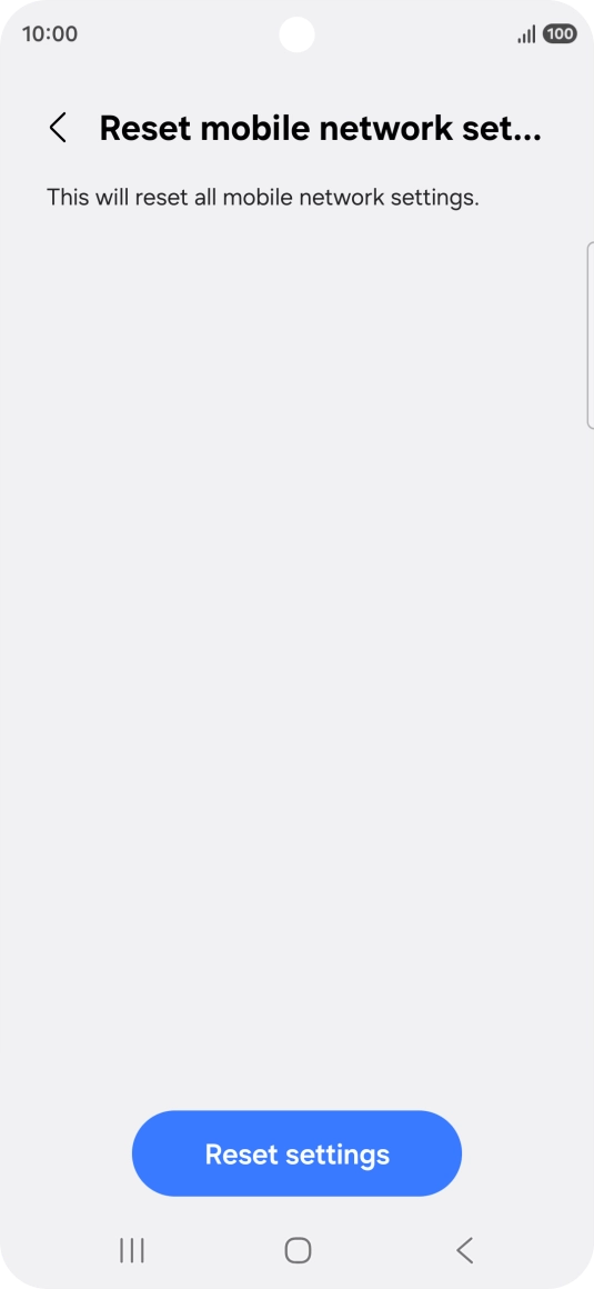 Press Reset settings.
