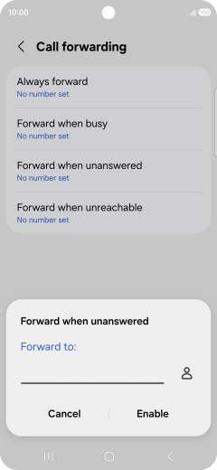 Key in +447953222222 and press Enable.