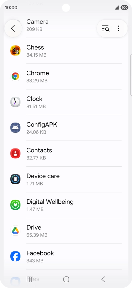 Press the required app.