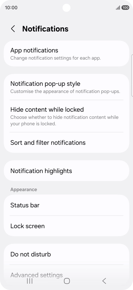 Press App notifications.