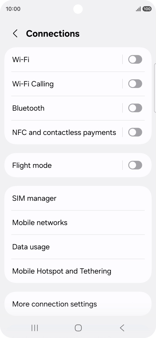 Press Mobile networks.