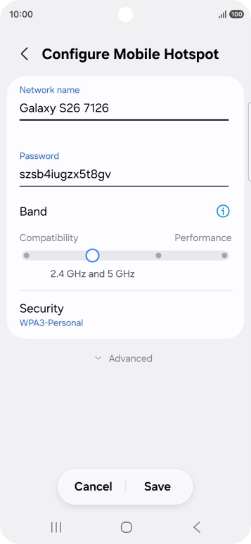 Press the field below 
