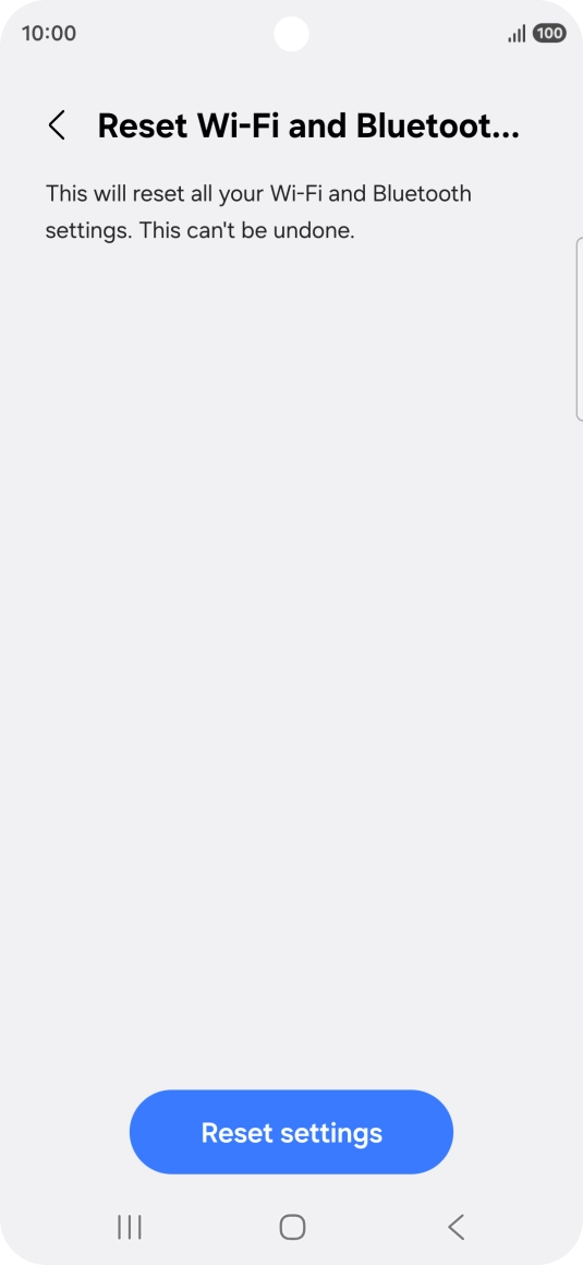 Press Reset settings.