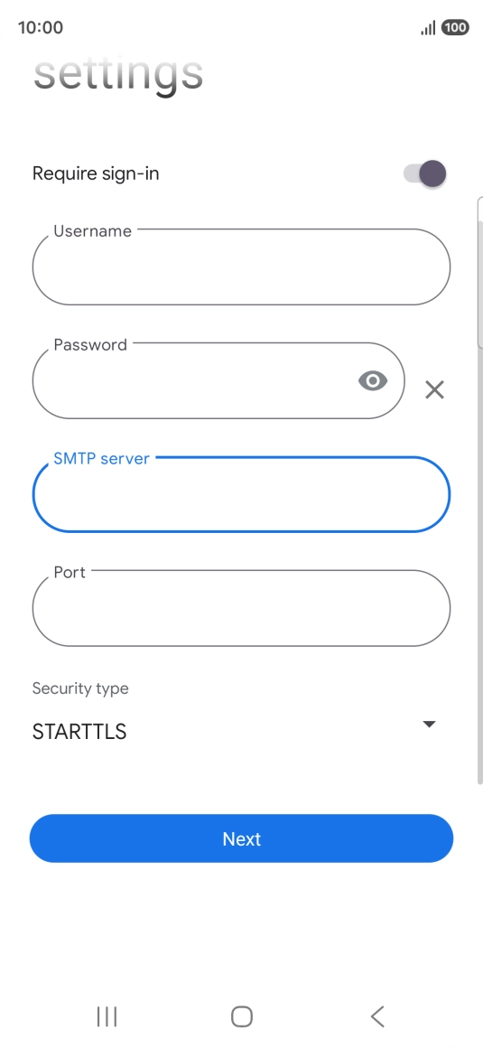 Press the field below 