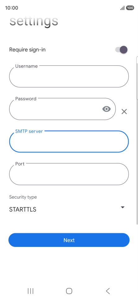 Press the field below 
