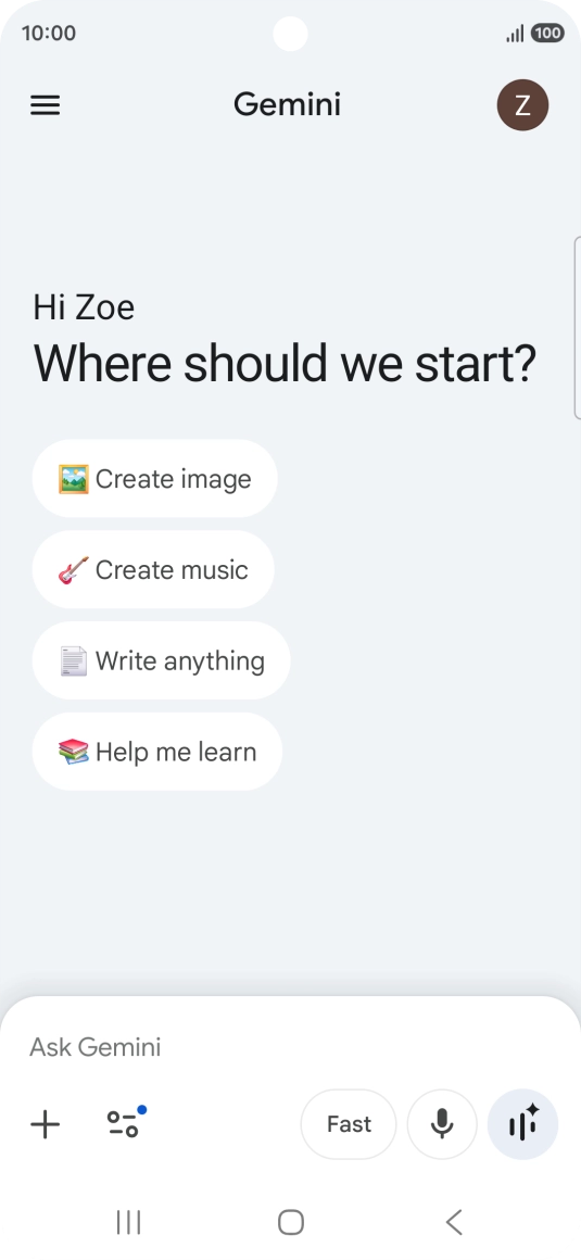 Press the profile icon.