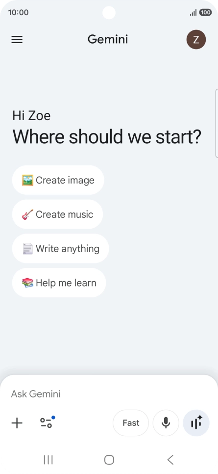 Press the profile icon.